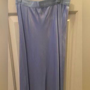 Rails light blue extra small satin slip midi skirt